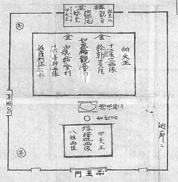 ファイル:安永摂州四天王寺絵図・部分・伽藍.jpg