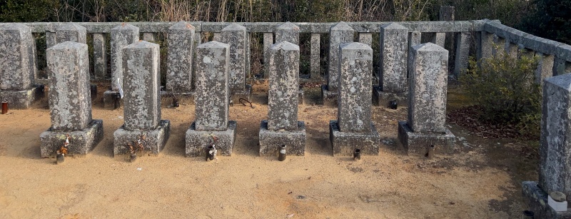 ファイル:朝日山護国神社・招魂墓碑・北側前列東1～6.jpg