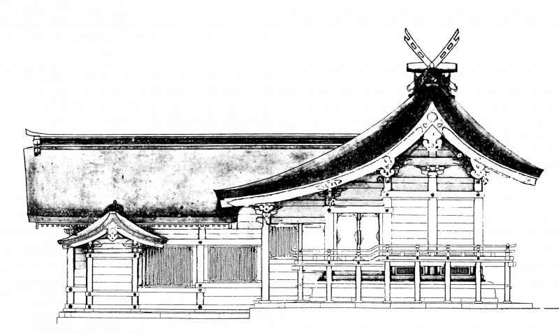 ファイル:関東神宮・図面・本殿・立面図・海外神社DB.jpg
